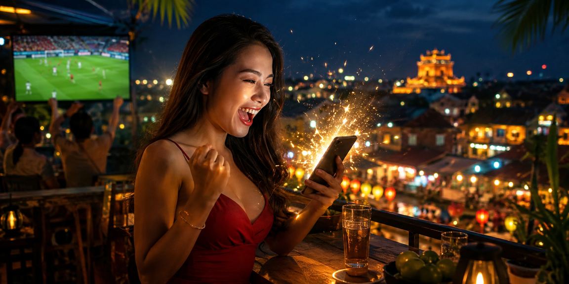 Người dân Huế xem bóng đá và đặt cược qua điện thoại
