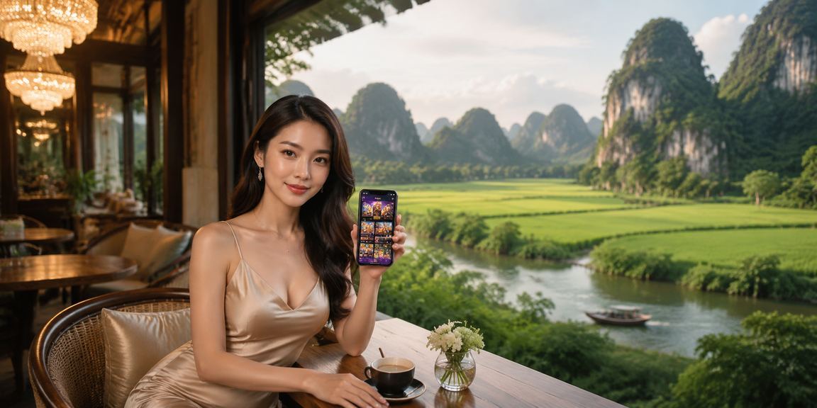 Người chơi tại Ninh Bình thưởng thức cà phê và chơi casino trên điện thoại di động